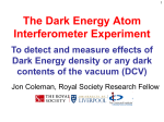 The Dark Energy Atom Interferometer Experiment