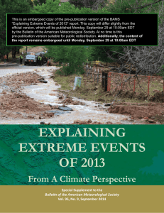 Explaining Extreme Events of 2013 from a Climate