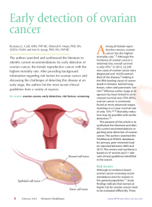 Early detection of ovarian cancer
