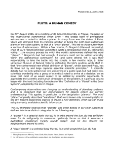 pluto: a human comedy