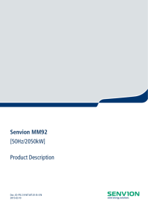 Senvion MM92 [50Hz/2050kW] Product Description