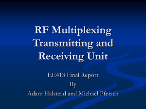 RF Multiplexing Transmitting and Receiving Unit (TA: Saurav K