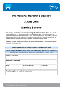 IMS June 2015 Exam Marking Scheme – Final