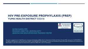 Arizona Statewide Pre-Exposure Prophylaxis Provider Survey