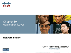 10.1 Application Layer Protocols