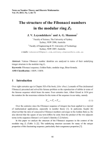The structure of the Fibonacci numbers in the modular ring Z5