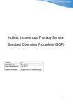 Holistic Intravenous Therapy Service Standard Operating Procedure