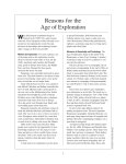 Reasons for the Age of Exploration