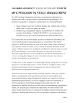 mfa program in stage management - Columbia University School of