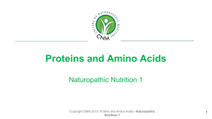 Proteins and Amino Acids