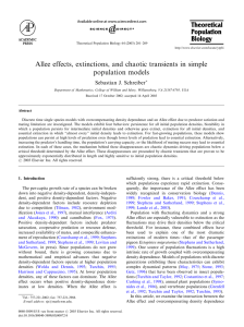 Allee effects, extinctions, and chaotic transients in simple population