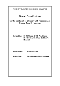 shared care policy - recombinant human growth hormone