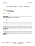 User Manual for 16V/58F Modules