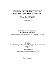 equity in the context of sustainable development