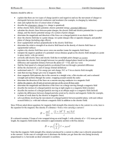 IB Physics III Review Sheet Unit 6B: Electromagnetism Students