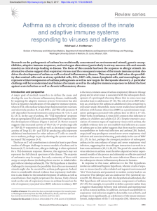 Asthma as a chronic disease of the innate and adaptive immune
