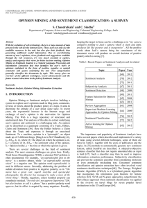 opinion mining and sentiment classification: a