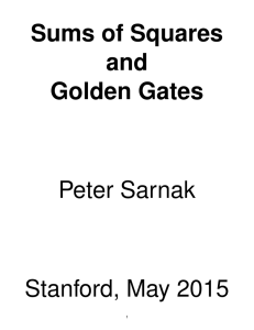 Sum of squares and golden gates
