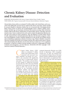 Chronic Kidney Disease: Detection and Evaluation