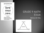 Grade 9 math midyear exam memory aid help