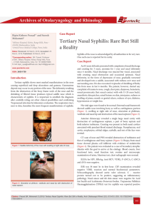 Tertiary Nasal Syphilis: Rare But Still a Reality