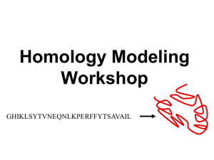 Homology modeling workshop