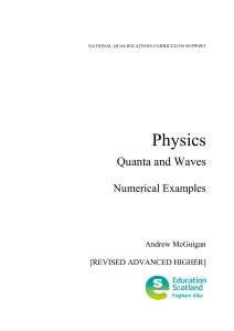Quanta and Waves Q` and solutions