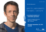 Henrik Kaessmann`s farewell lecture