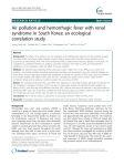 Air pollution and hemorrhagic fever with renal syndrome in South