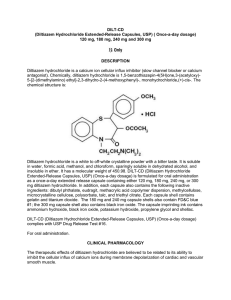 Diltiazem Hydrochloride Extended-Release Capsules, USP