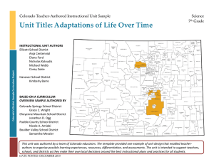 Adaptations of Life Over Time - Colorado Department of Education