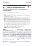 BCL-2 inhibition impairs mitochondrial function and targets oral