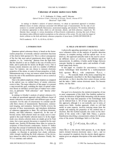 Coherence of atomic matter-wave fields - IAP TU