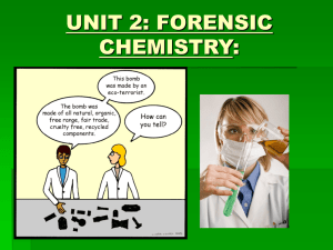 unit 2: forensic chemistry