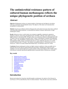 The antimicrobial resistance pattern of cultured human