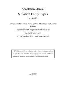 Situation entity types (annotation manual).