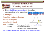 Normal distribution: Working backwards