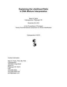 Explaining the Likelihood Ratio in DNA Mixture Interpretation