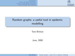 Random graphs: a useful tool in epidemic modelling