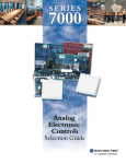 Series 7000 Analog Electronic Controls, Selection Guide - Enviro-Tec