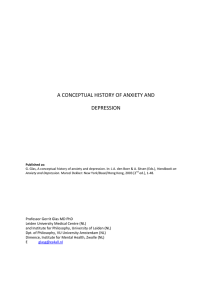 a conceptual history of anxiety and depression - FGW-VU