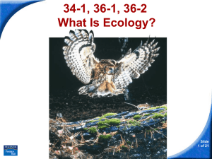 3-1 What Is Ecology? - Blue Valley Schools