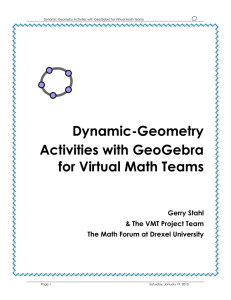 Dynamic-Geometry Activities with GeoGebra for Virtual