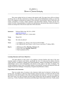 CLAS 311: Women in Classical Antiquity