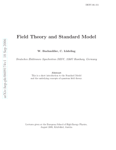 Field Theory and Standard Model