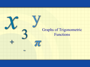 Graphs of Trigonometric Functions