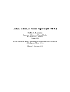 Ambitus in the Late Roman Republic (80-50 BC)