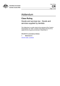 Addendum - The Australian Dental Association