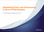 Optimizing Power and Performance in Stratix V