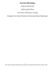 Exercise Physiology - Anderson Training Systems